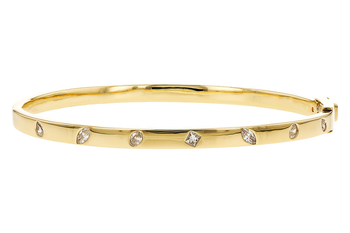 C328-24770: BANGLE .35 TW FANCY CUT DIAMONDS