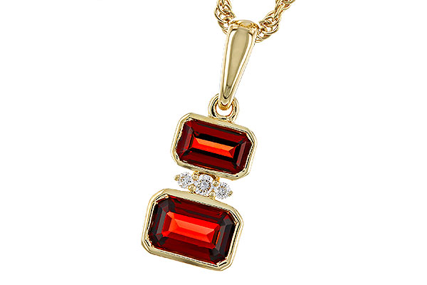 F329-11152: NECK .98 TW GARNET 1.01 TGW