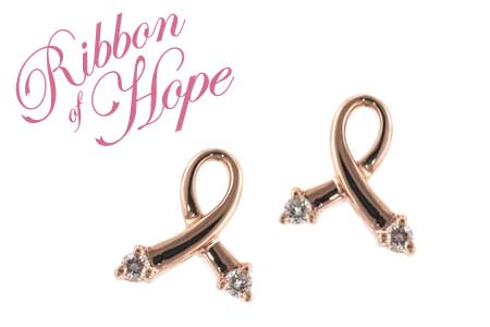 G054-62961: PINK GOLD EARRINGS .07 TW