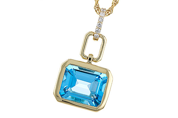 H329-12997: NECKLACE 3.26 BLUE TOPAZ 3.30 TGW (10x8MM BT)